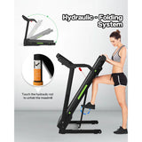 3.5HP 330 lb Weight Foldable Electric Running Walking Machine with Bluetooth/APP for Home, Fitness Jogging Exercise, Easy Installation and Space Saver for Home Office Gym