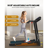 3.5HP 330 lb Weight Foldable Electric Running Walking Machine with Bluetooth/APP for Home, Fitness Jogging Exercise, Easy Installation and Space Saver for Home Office Gym