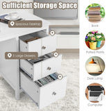 Computer Desk Study Writing Desk Home Office Workstation with 3 Drawers Black