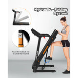 3.5HP 330 lb Weight Foldable Electric Running Walking Machine with Bluetooth/APP for Home, Fitness Jogging Exercise, Easy Installation and Space Saver for Home Office Gym